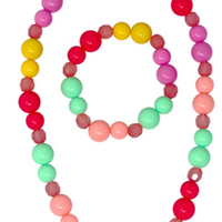 Pink Poppy | Fairy Rainbow Necklace & Bracelet Set