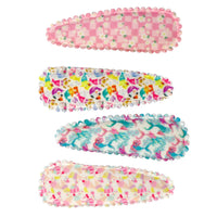 Pink Poppy | Pattern Fabric Hairclips (4pk)
