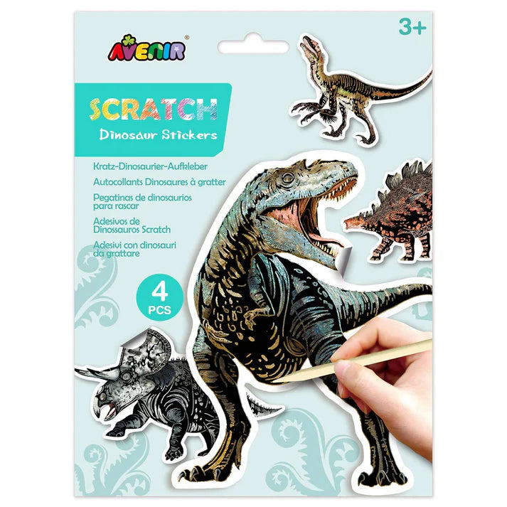 Avenir | Scratch Art Dinosaur Stickers