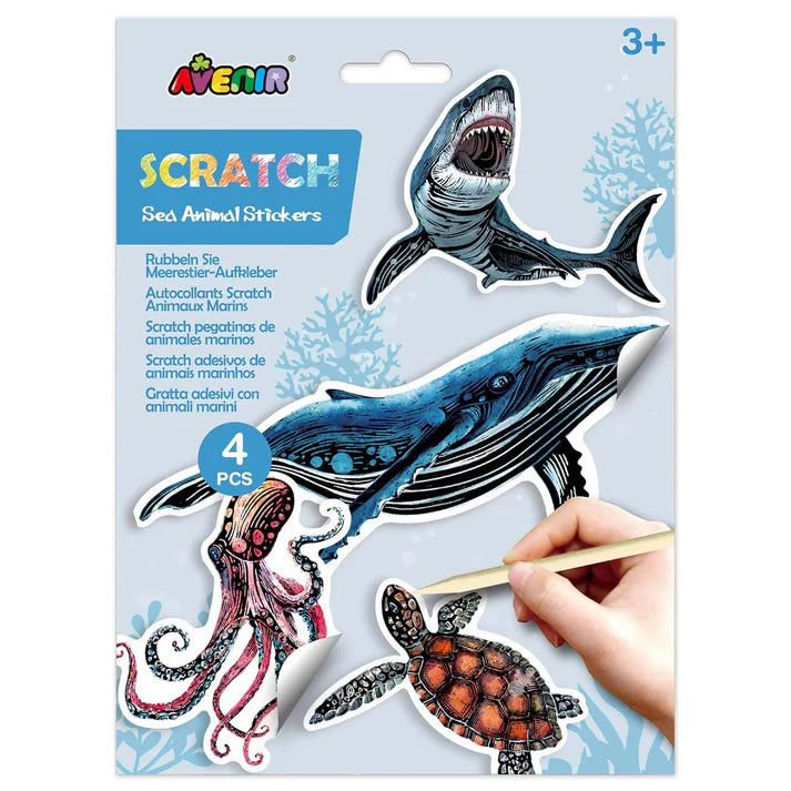 Avenir | Scratch Art Sea Animals Stickers