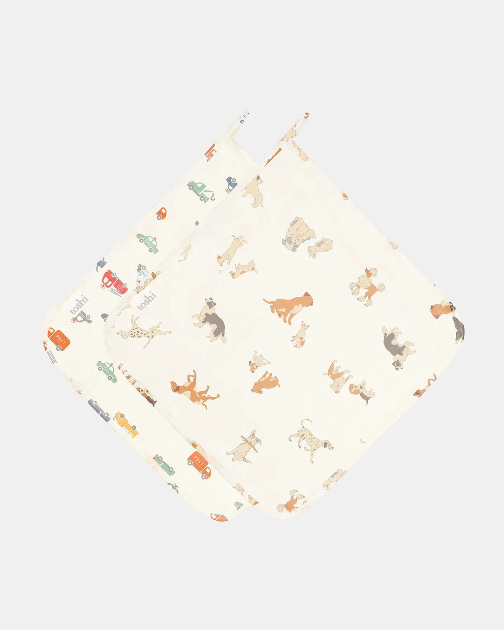 Toshi | Washcloth Muslin Puppy Love 2 pcs