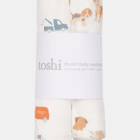 Toshi | Washcloth Muslin Puppy Love 2 pcs