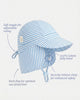Toshi | Flap Cap Mini Sea