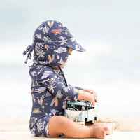 Toshi | Swim Baby Flap Cap Surf Twilight