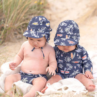 Toshi | Swim Baby Flap Cap Surf Twilight