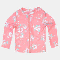 Toshi | Swim Kids Rashie LS Full Zip - Classic Scarlett