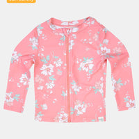 Toshi | Swim Kids Rashie LS Full Zip - Classic Scarlett