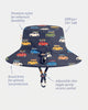 Toshi | Swim Sunhat Pirate Wave Buggies