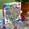 eeBoo | Paradise Garden Round Puzzle 500 piece