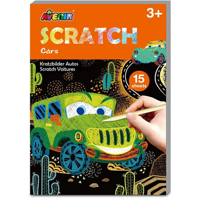 Avenir | Mini Scratch Book - Cars - 15 Sheets