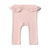 Snuggle Hunny | Baby Pink Organic Pants with Frill