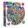 eeBoo | Paradise Garden Round Puzzle 500 piece