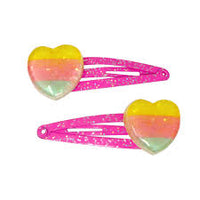 Pink Poppy | Rainbow Heart Hair Clips