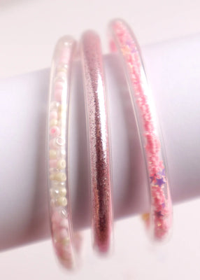 Lauren Hinkley | Pink Glitter Elastic Bracelet 3pcs