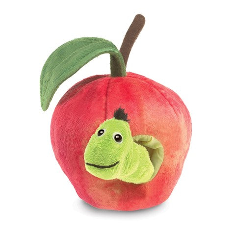 Folkmanis | Worm in Apple Finger Puppet