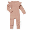 Snuggle Hunny | Organic Growsuit with Frill Rose
