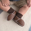 Sheepskin Leather Booties | Chocolate