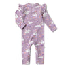 Snuggle Hunny | Organic Growsuit with Frill Swan Lake
