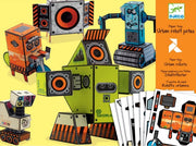 Djeco - 5 Paper Toys - Urban Robots