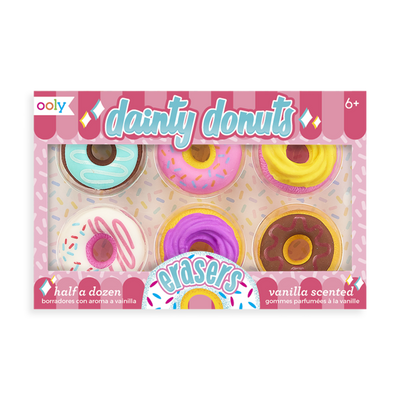 Ooly | Scented Dainty Donuts Pencil Erasers  - Half A Dozen