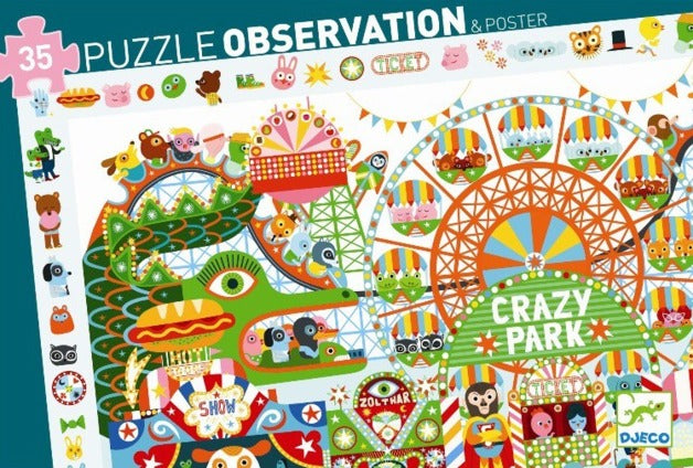 Djeco - Puzzle Observation - Crazy Park 35pc