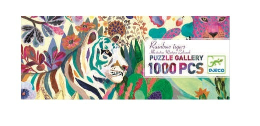 Djeco - Puzzle Gallery - Rainbow Tigers 1000pc