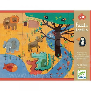 Djeco - Giant Puzzle - Tactile Jungle 20pc