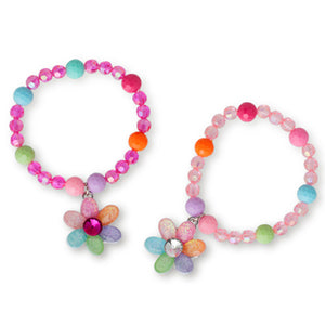 Pink Poppy - Pastel Gem Flower Bracelet - Assorted Colours