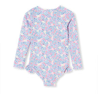 Milky Clothing - Neon Floral L/S Swimsuit (2-7 years)