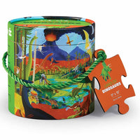 Crocodile Creek - Mini Canister Puzzle - Land Of Dinosaurs - 24pc