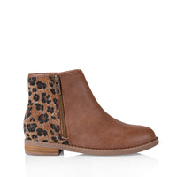 Miss Sachi - Macey Wild Ankle Boot - Tan/Leopard