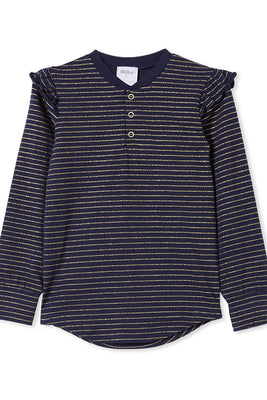 Milky Clothing - Navy Stripe Henley (2 - 7 years)