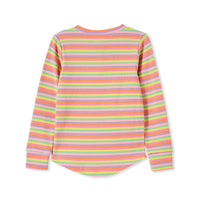 Milky Clothing - Rib Henley Gelati Stripe (2-7 years)