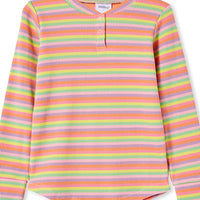 Milky Clothing - Rib Henley Gelati Stripe (2-7 years)