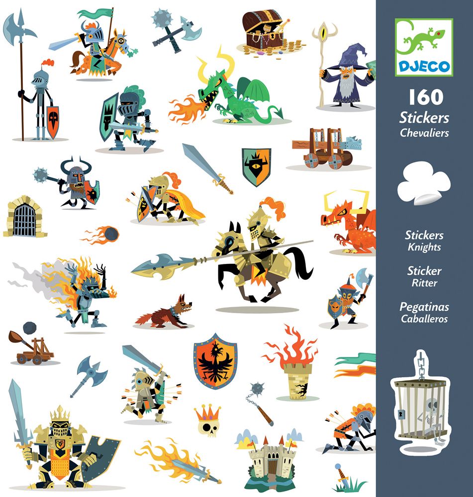 Djeco - 160 Knight Stickers