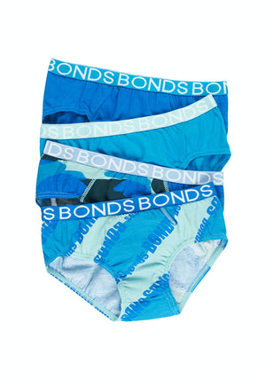 BONDS - Boys Briefs 4pk - Tomorrow Camo Multi