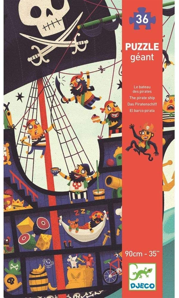 Djeco Giant Puzzle The Pirate Ship 36pc Grasshopper