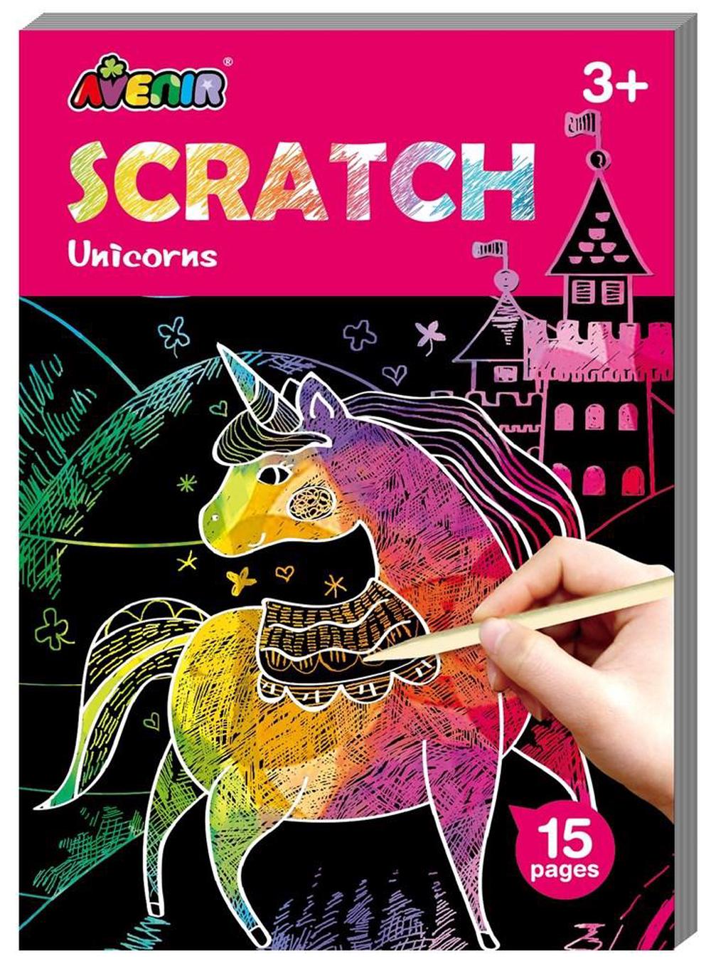 Avenir | Mini Scratch Book - Unicorns - 15 Sheets