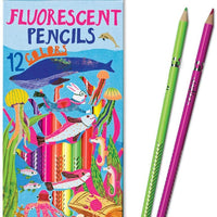 eeBoo - 12 Fluorescent Pencils - In The Sea