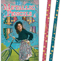 eeBoo - 12 Metallic Pencils - Bicycle Girl