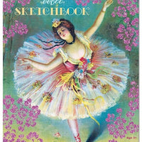 eeBoo - Sketchbook Drawing Pad - French Dancer With Flowers