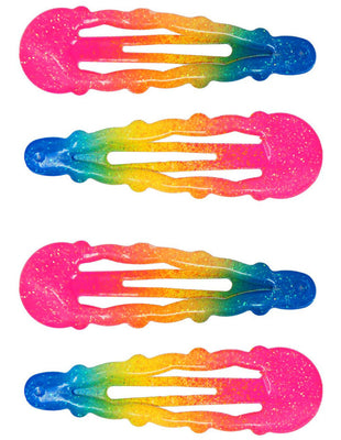 Pink Poppy - Rainbow Snap Hairclips