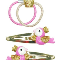 Pink Poppy - Crowned Bird Hair Accessories