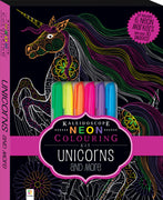Hinkler | Kaleidoscope Neon Colouring Kit Unicorns and More