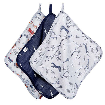 Toshi | Washcloth Muslin Wild Tribe 3pc