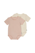 Bonds | Organic Bodysuit (2 Pack) Pink & Macadamia