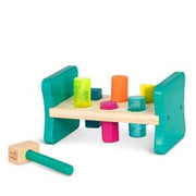 Battat | Colourful Pound & Play Wooden Toy Bench