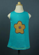Flower applique' vest dress