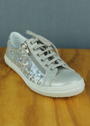 Bopy - Superbo Glitz Sneaker - Silver with Zip