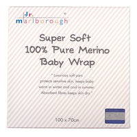 Merino Baby Wrap - Blue/Grey Stripe